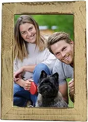 Xvilmaun Picture Frame, Photo Frame, Decorative Gallery Wall Frame, Farmhouse Style, 3 x 5 Inch Table Top and Wall Mounting Display for Wedding Photos