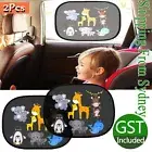 2Pcs Animal Universal Car Side Window Sun Shade Visor UV Protector For Baby Kids