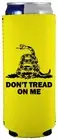 Gadsden Flag 12 oz. Slim Can Coolie; Don't Tread on Me