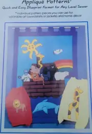 Buildables UnCut Applique Pattern Noah's Ark 36x50 Wall Art 16" Pillow or Shirts