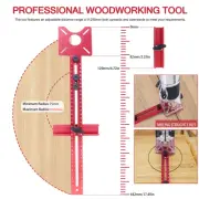 4 in 1 Router Circle Cutting Jig Woodworking Milling Punch Groove Bracket Tool