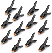 Spring Clamps 12 Pack, Spring Clips 3.5 Inch Plastic Clamp for Crafts and Profes