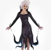 The Little Mermaid Disney Ursula Adult Size M 6-8 Costume Glows in Dark #4125