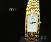 在飛比找Yahoo!奇摩拍賣優惠-【摩利精品】FENDI 包金石英手鍊錶*真品* 低價特賣