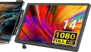 Dual Laptop Screen Extender 14'',Portable Monitor, FHD 1080P, Mac Wins Android