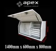 BRAND NEW 2.5MM TOOLBOX CHECKER POWDER COAT TOOLBOX-UTE TRUCK STORAGE-1468FDCPWL