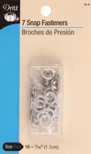 Dritz Snap Fasteners 7/Pkg-White, Set Of 6