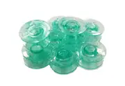 Husqvarna Viking Green Set of 10 Sewing Embroidery Machine Bobbins