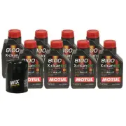 8L Motul 8100 X-CLEAN EFE 5W30 Wix Filter Motor Oil Change Kit API SN