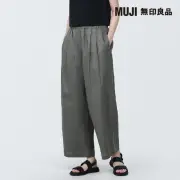 【MUJI 無印良品】女亞麻舒適寬版褲(共5色)