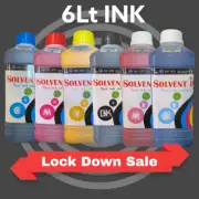 6Lt Eco Solvent Ink Compatible for Roland Mimaki Agfa Printer C M Y K LM LC.