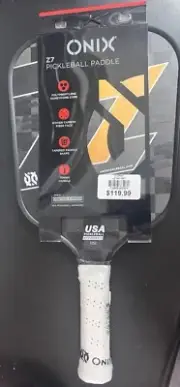 Onix Z7 Pickleball Grey Paddle Woven Carbon Fiber Face 5060