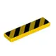 <樂高人偶小舖>正版LEGO 印刷磚6 1X4 黃色平板黑 印刷危險條紋 Tile 6329661