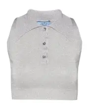Lurex crop top IT38 silver