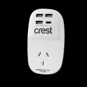 Crest Power Adaptor 1 Socket 4 USB