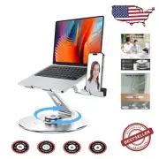 Aluminum Laptop Stand with Foldable Design & Phone Holder – Silver Elegance