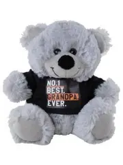 Plush Bear Silver #1 Best Grandpa 18cm