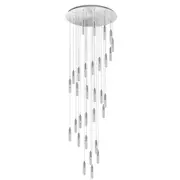 Tina LED 31L Spiral Glass Pendant Lights Clear | Marden Designer