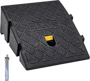 1 Pc Portable Lightweight Threshold Kerb Ramp with Reflector (25x27x13cm)