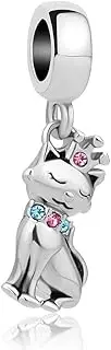 [MZC Jewelry] Pet Cat Charm Compatible with Pandora Bracelet, Metal, No Gemstone
