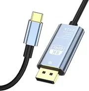 USB Type C to Displayport Cable 8K, Thunderbolt to Displayport Cable 6.6Ft/2M with 32.4Gbps for MacBook Pro/MacBook Air/iPad Pro and More