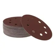 Sandpaper Round 180x180mm 80 Grit 50 Pcs Red Hook & Loop Sanding Sheets