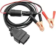 3M/10ft OBD II Vehicle ECU Emergency Power Supply Cable Memory Saver with Alligator Clip-On 12V Car Battery Cigarette Lighter Power Socket Extension Cable