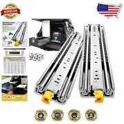 Heavy Duty Drawer Slides 22" - Full Extension Locking Rails, 440 lb Capacity