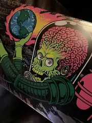 Santa Cruz Skateboard Deck Mars Attacks Blacklight Reaper