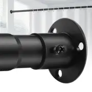 Heavy Duty Shower Curtain Rod (Black, 28 to 75", Wall Mounted)