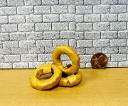 THREE WRAPPED SOFT RUBBER TIRES GARAGE ACCESSORIES FOR DIORAMA 1:24 (G) Scale