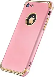 iPhone 7 Case, iPhone 8 Case, Ultra Thin Flexible Soft iPhone 8 Matte Case, Luxury 3 in 1 Slim Fit Electroplated Shockproof Phone Case for iPhone 7/ iPhone 8 (ROSE GOLD)