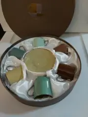 Mocha Mint DEMITASSE Cup & Saucer Set by Olive and Cocoa