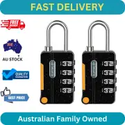 2 Pack 4 Digit Combination Padlock, Weatherproof Outdoor Lock – School, Gym, Too