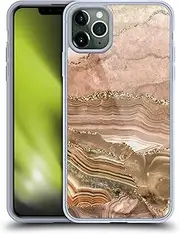 Head Case Designs Officially Licensed UtArt Beige Gold Wild Cat Marble Gel Case [Military Grade Protection] Compatible with Apple iPhone 11 Pro Max