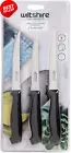 Laser 6-Piece Steak Knife Set Kitchen Knives Silver & Black W1184