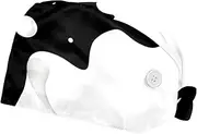 [WOSHJIUK] Working Hat 2 Pack Scrub Caps for Women,Black White Milk,Tie Back Cap Adjustable Scrub Hat