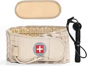 Decompression back belt, for Lower Back Pain Relief pressbelt, Men and women lumbar traction device (29-49 inch Waists) (Yellow)