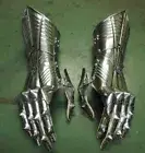 Medieval Steel Silver Ice Gauntlets Handmade Replica