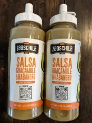 2x Zaaschila Salsa Guacamole Habanero 9.35 oz. Extra Hot Pepper Sauce Avacado
