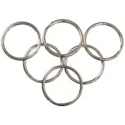J.Burrows Split Key Rings 30mm Silver 10 Pack