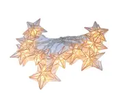 L25 1.5M 10 Led Battery Box Curtain Festive Star String Lights Christmas Lover Decoration Warm White Lighting Hanging Light