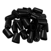 28Pcs Rubber End Caps, 13.5mm(17/32") ID 24mm(29/32") Height, Black