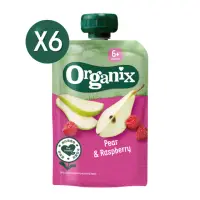 在飛比找momo購物網優惠-【Organix】水果纖泥-洋梨覆盆莓(100gX6)