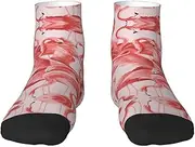 [EdWal] Flamingo1 print Men's Moisture Control Crew Socks Socks For Men and Women Gifts For Golf, Hunting, Camping