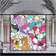 Window Sticker Stained Glass Film Color Window Church Electric Glass Frostatic Sticker, Frosted Intimacy Opaque Window Sticker,G,70x120cm /4149 (Color : H, Size : 45x120cm(18"x47"))