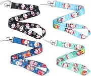 TEHAUX 4pcs Neck Lanyards, Christmas Hanging Rope Phone Camera Neck Ropes for Phone lanyards Christmas Lanyard Keys Hanging Lanyard Key Chain Lanyards