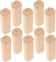 MUCKLILY 10pcs Business Card Clip Tree Stump Card Holders Rustic Place Card Holders Office Message Organizer Desk Memo Rack Office Pictures Wedding Table Cards Base Rural Small Wooden Frame