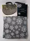 Home+Hearth Jaclyn Smith Collection 52" Snowflake Christmas Tree Skirt Gray