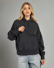 [Fox] Fox Women's Wordmark Fleece Pullover Hoodie in Black Size XL XL Black